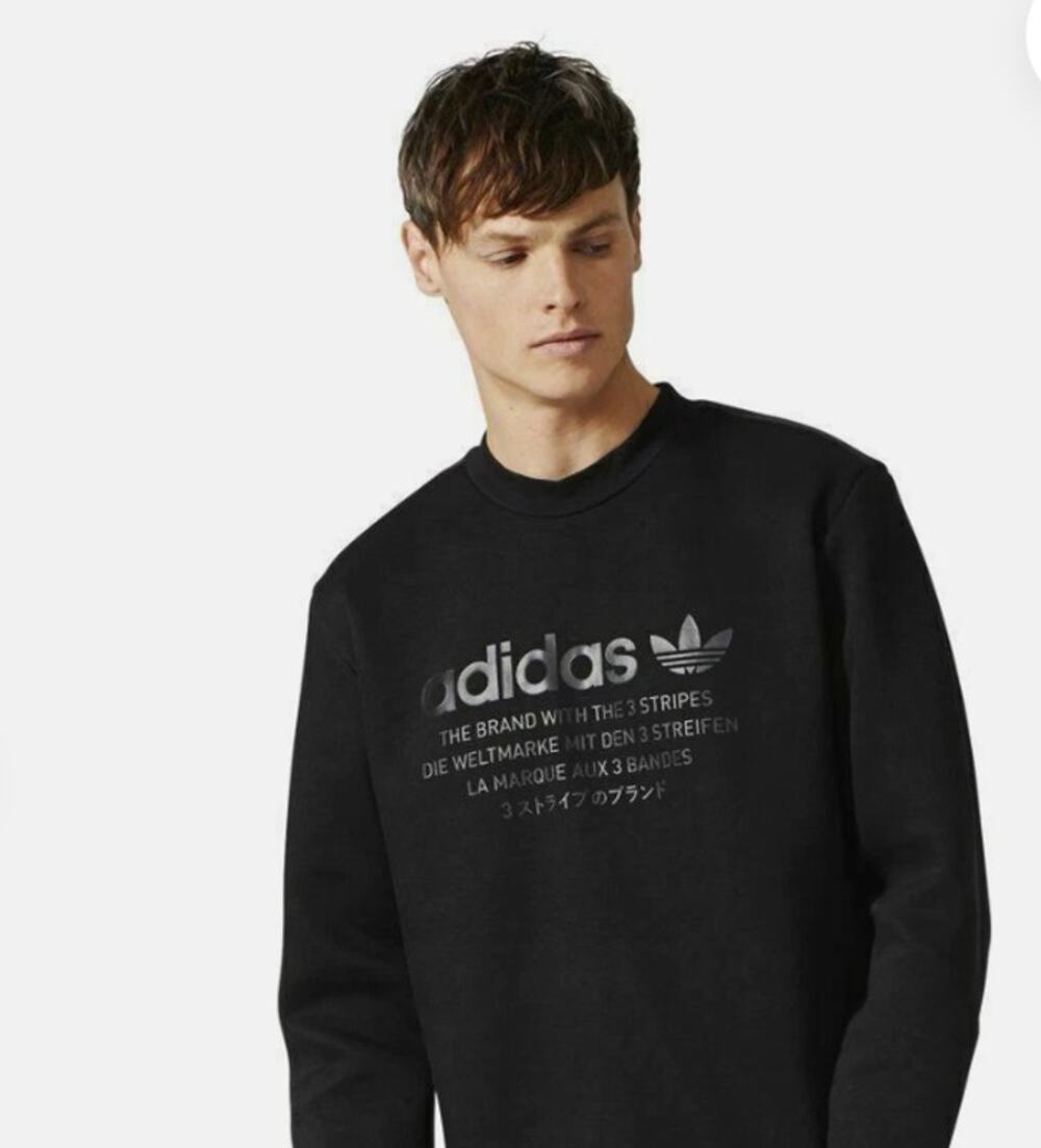 adidas Originals mens Nmd Crew Sweatshirt sz. L in Black